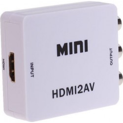HDMI2AV Μετατροπέας HDMI female σε RCA female Λευκό