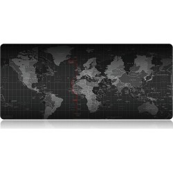 World Map Gaming Mouse Pad XXL 800mm Μαύρο