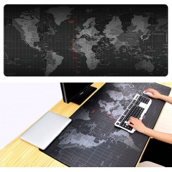 World Map Gaming Mouse Pad XXL 800mm Μαύρο