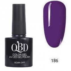 Επαγγελματικό Ημιμόνιμο Βερνίκι QBD Color Gel UV LED GEL POLISH SHELLAC SOAK-OFF 10ML - 186
