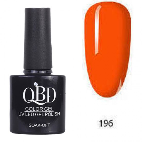 Επαγγελματικό Ημιμόνιμο Βερνίκι QBD Color Gel UV LED GEL POLISH SHELLAC SOAK-OFF 10ML - 196