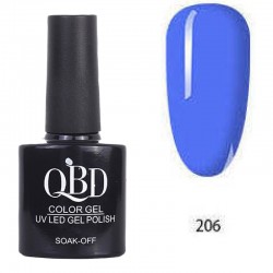 Επαγγελματικό Ημιμόνιμο Βερνίκι QBD Color Gel UV LED GEL POLISH SHELLAC SOAK-OFF 10ML - 206