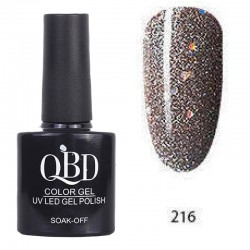 Επαγγελματικό Ημιμόνιμο Βερνίκι QBD Color Gel UV LED GEL POLISH SHELLAC SOAK-OFF 10ML - 216