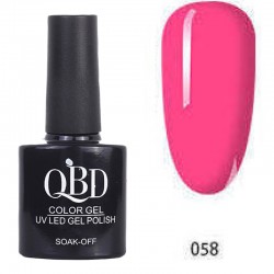 Επαγγελματικό Ημιμόνιμο Βερνίκι QBD Color Gel UV LED GEL POLISH SHELLAC SOAK-OFF 10ML - 058