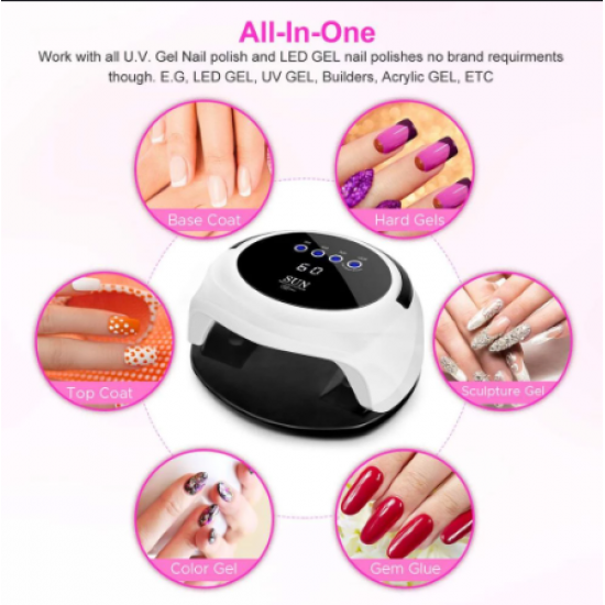 Λάμπα Πολυμερισμού  Νυχιών SUN T2 98W UV/LED Nail Lamp