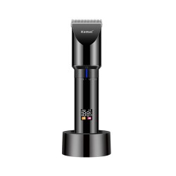 Kemei KM-3293 Επαγγελματική Επαναφορτιζόμενη Κουρευτική Μηχανή Μαύρη 