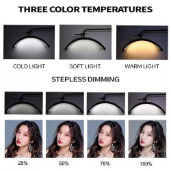 Led φωτιστικό Half Moon με Σφιχτήρα και ρύθμιση έντασης