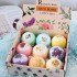Δίχρωμο bath bomb με αποξηραμένα λουλούδια 100 gr