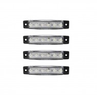 Led φώτα όγκου φορτηγού λευκά 12-24v - σετ 4τμχ 