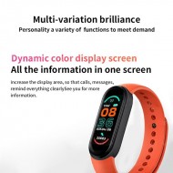 M6 1.56 Full Screen Display Smart Bracelet Blood Oxygen Fitness Tracker Heart Rate Monitor Bluetooth Smart Band6