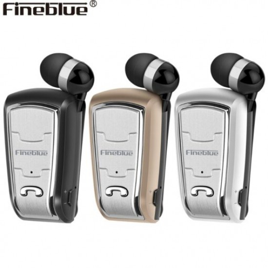 Bluetooth Ακουστικό Fineblue ClipOn FQ208, σε μαύρο χρώμα