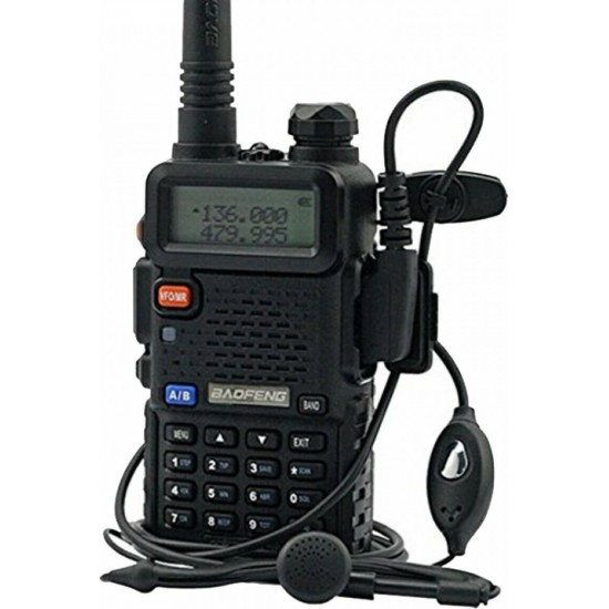 Baofeng UV-5R Ασύρματος Πομποδέκτης UHF/VHF 5.8W με Μονόχρωμη Οθόνη