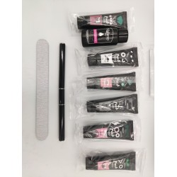 Mobray Poly Nail Gel Kit, Builder Gel for Quick Nail Gel Nail Extension Kit 15ml 4pcs Starter Kit Professional Technician All-in-One French Manicure Kit for Nail Enhancement & SUNUV Φουρνάκι Νυχιών Sun Mini UV/LED 6W & Τσαντάκι Μεταφοράς