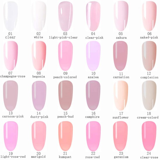 GEL ΧΤΙΣΙΜΑΤΟΣ QBD ACRYLIC GEL UV/LED NAIL GEL - SOAK OFF CHAMPAGNE-ROSE 60 ML NY-QBD1333-07