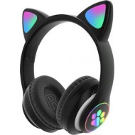 Ασύρματα Ακουστικά Cat Headphones Μαύρα