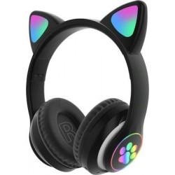 Ασύρματα Ακουστικά Cat Headphones Μαύρα