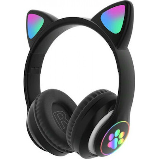 Ασύρματα Ακουστικά Cat Headphones Μαύρα