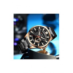 Curren 8372 Ρολόι Μπαταρίας με Μεταλλικό Μπρασελέ σε Μαύρο χρώμα