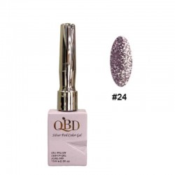 QBD Ημιμόνιμο Βερνίκι Silver Foil Color Gel N.24 Uv&led 15m