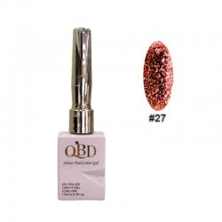 QBD Ημιμόνιμο Βερνίκι Silver Foil Color Gel N.27 Uv&led 15m