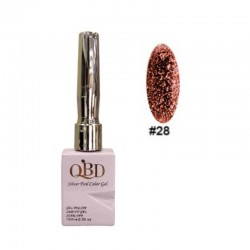 QBD Ημιμόνιμο Βερνίκι Silver Foil Color Gel N.28 Uv&led 15m