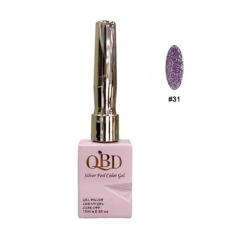 QBD Ημιμόνιμο Βερνίκι Silver Foil Color Gel N.31 Uv&led 15m