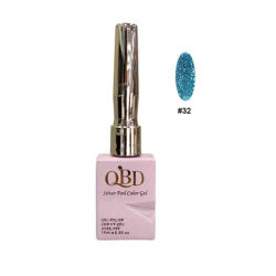 QBD Ημιμόνιμο Βερνίκι Silver Foil Color Gel N.32 Uv&led 15m