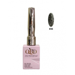 QBD Ημιμόνιμο Βερνίκι Silver Foil Color Gel N.36 Uv&led 15m