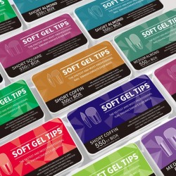 440 Medium Coffin Soft Gel Tips 11 Sizes