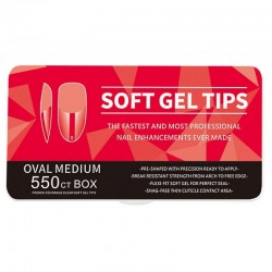 550 Oval Medium Soft Gel Tips 11 Sizes