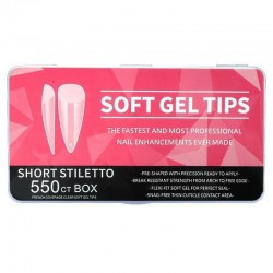 550 Short Stiletto Soft Gel Tips 11 Sizes