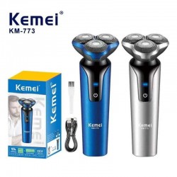 Kemei KM-773 Ξυριστική Μηχανή Προσώπου Επαναφορτιζόμενη  IPX6