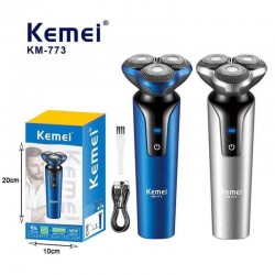 Kemei KM-773 Ξυριστική Μηχανή Προσώπου Επαναφορτιζόμενη  IPX6