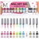 Mobray 12 Χρώματα Nail Art Gel Για Λεπτές Γραμμές Και Εύκολη Δημιουργία Γαλλικού