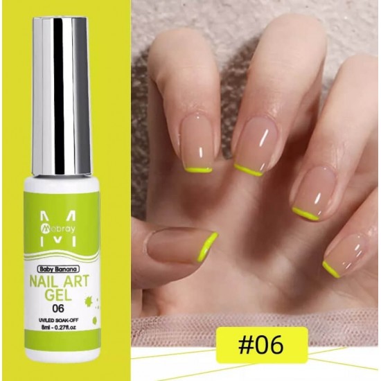 Mobray 12 Χρώματα Nail Art Gel Για Λεπτές Γραμμές Και Εύκολη Δημιουργία Γαλλικού