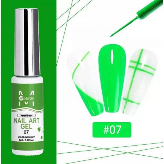 Mobray 12 Χρώματα Nail Art Gel Για Λεπτές Γραμμές Και Εύκολη Δημιουργία Γαλλικού