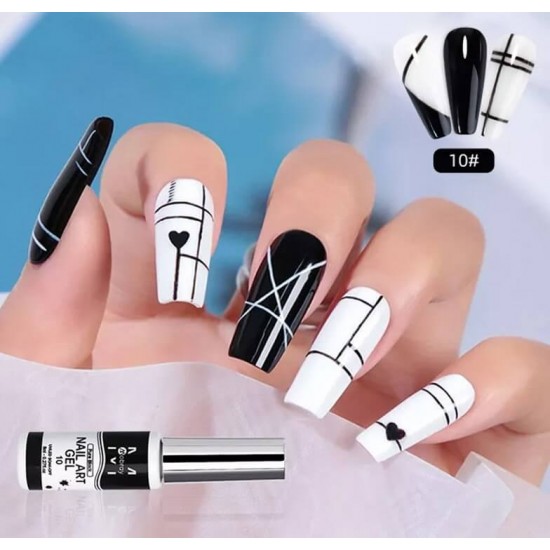 Mobray 12 Χρώματα Nail Art Gel Για Λεπτές Γραμμές Και Εύκολη Δημιουργία Γαλλικού