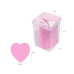 200 Βαμβακερά Πανάκια Καθαρισμού Heart Shape Ροζ