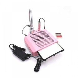 Εργαλείο Εξοπλισμού Νυχιών – Τροχός , Συλλέκτης σκόνης και φωτιστικό – 60W – PRO 3-1 Pink 