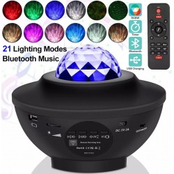 Led Περιστρεφόμενο Παιδικό Φωτιστικό Projector Galaxy Star με Προβολή Αστεριών