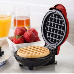 Mini Waffle Maker Βαφλιέρα σε Στρογγυλό Σχήμα 350W