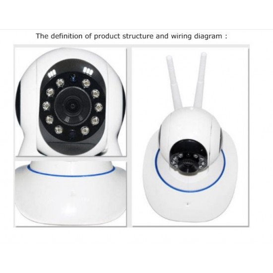 Intelligent Camera Onvif YY HD WiFi Audio YYZ100SS-XF+ Color : White