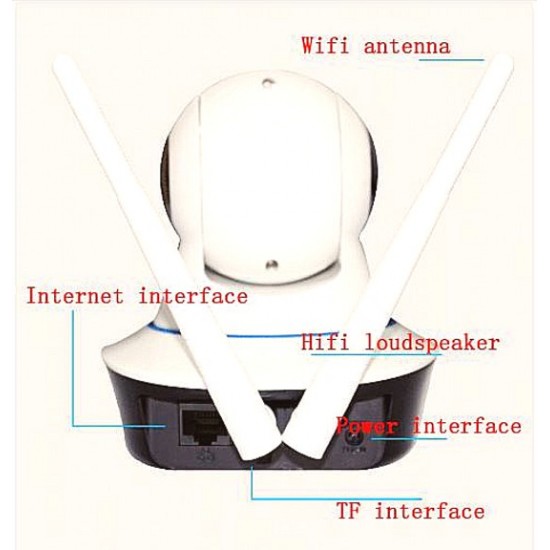 Intelligent Camera Onvif YY HD WiFi Audio YYZ100SS-XF+ Color : White