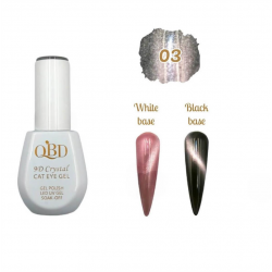 QBD Cat Eye Crystal Gel Ημιμόνιμο βερνίκι 9D 15ml N.03