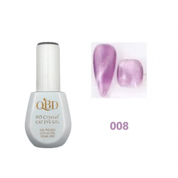 QBD Cat Eye Crystal Gel Ημιμόνιμο βερνίκι 9D 15ml N.08