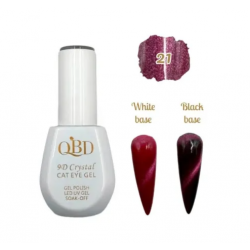 QBD Cat Eye Crystal Gel Ημιμόνιμο βερνίκι 9D 15ml N.21