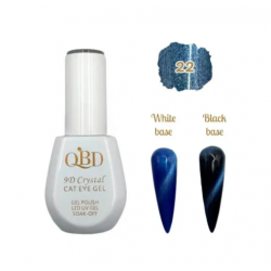 QBD Cat Eye Crystal Gel Ημιμόνιμο βερνίκι 9D 15ml N.22