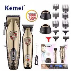 Kemei KM-2365 Επαγγελματικό Σετ Επαναφορτιζόμενης Κουρευτικής Μηχανής 