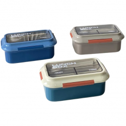 Lunch box με κουτάλι και πιρούνι δύο χώρων 1.100 ml