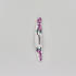 Λίμα Νυχιών Διπλής Όψης Flower Purple 180/240 Μισοφέγγαρο